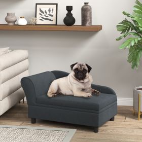 Pet Sofa Bed Couch with Storage, Pet Sofa for Cats and Small Dogs, Dark Gray