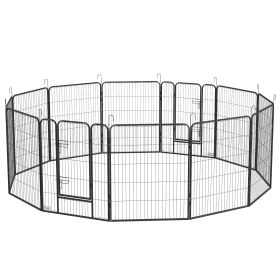 Dog Pen with Gate, 12 Panels Puppy Playpen, Dog Fence, 39"H